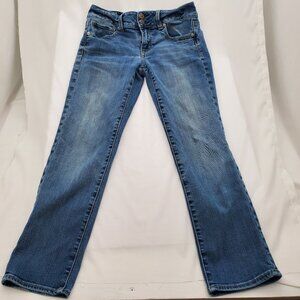 American Eagle - Artistic Crop Super Stretch Jeans - Size 0